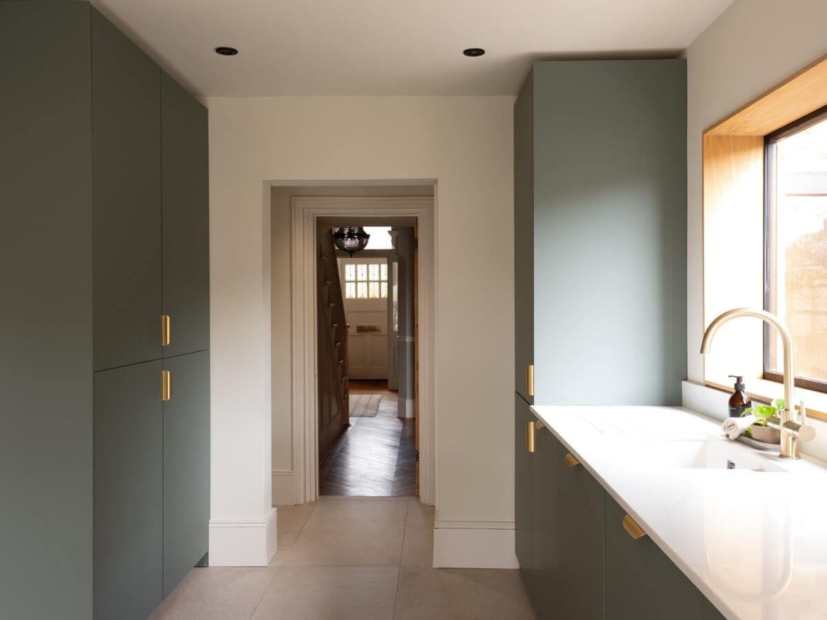 An English House with Carefully Restored Period Features 11 kitchen with floor to ceiling cabinets