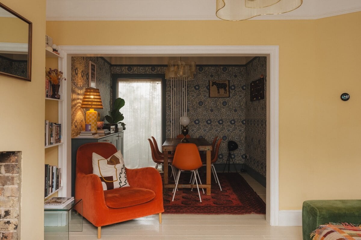 A Charming Victorian House with a Lovely Kitchen 8 light yellow living room