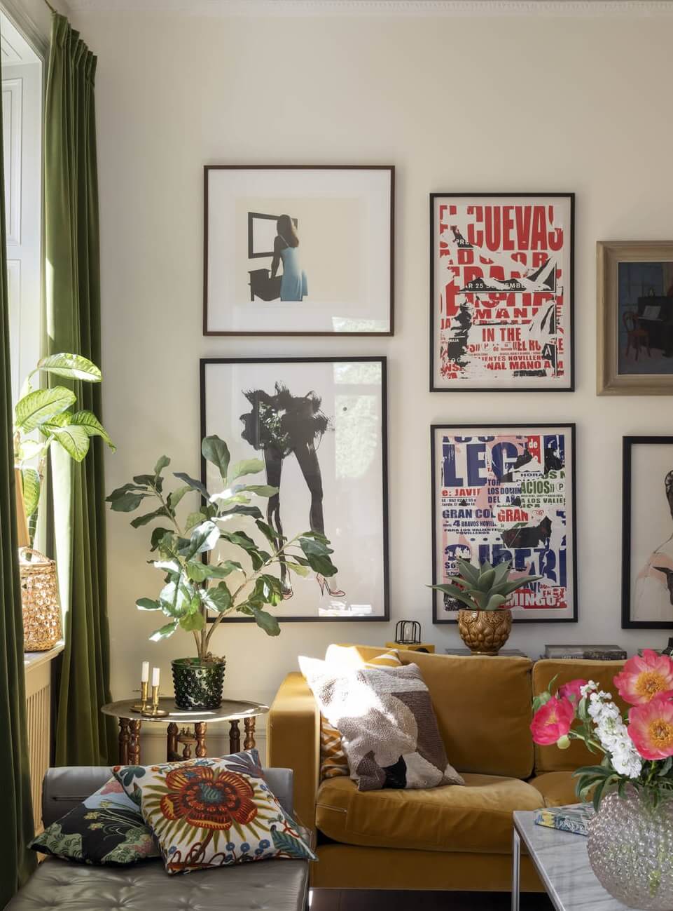Bright, Spacious Rooms in a Classic Stockholm Apartment 7 living room with gallery wall