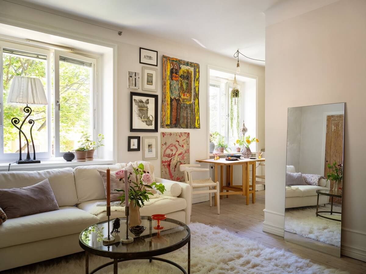 A Light and Well-Planned Apartment in Stockholm 1 open plan scandi living space