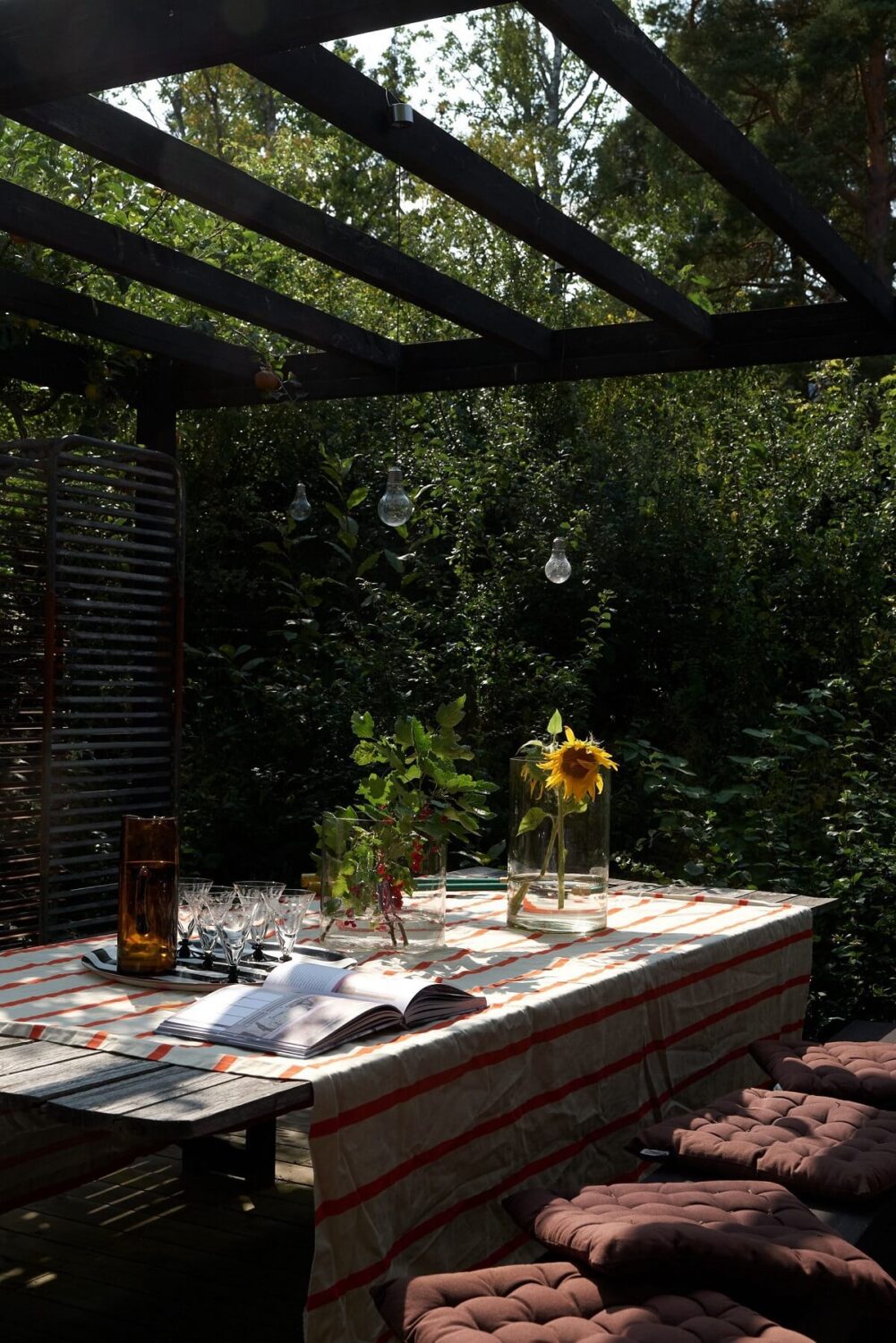 A 1940s House with Painted Floorboards in Sweden 24 outdoor dining area
