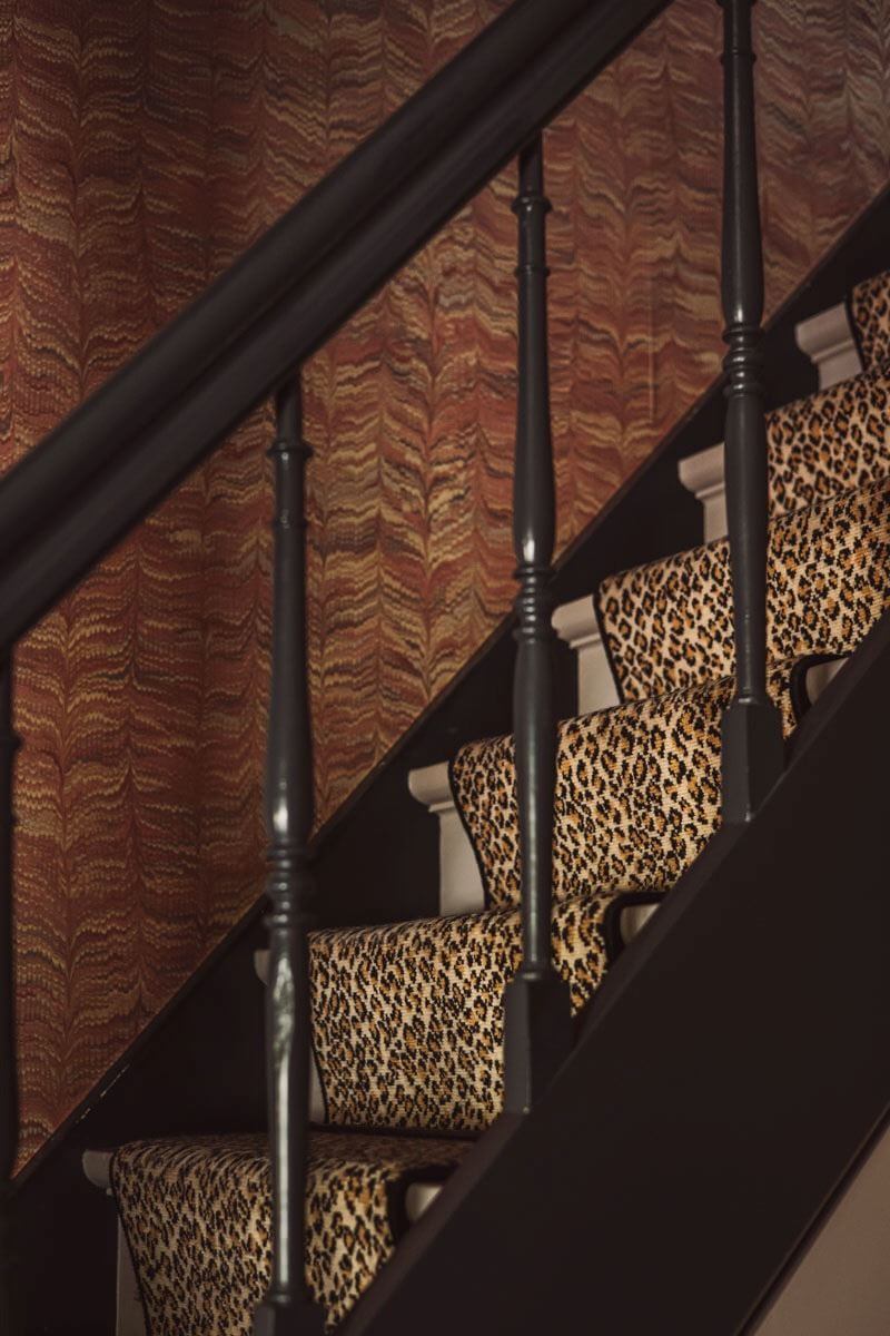 An Eclectic Colorful House in an Old Dutch Farmhouse 16 panter stair runner
