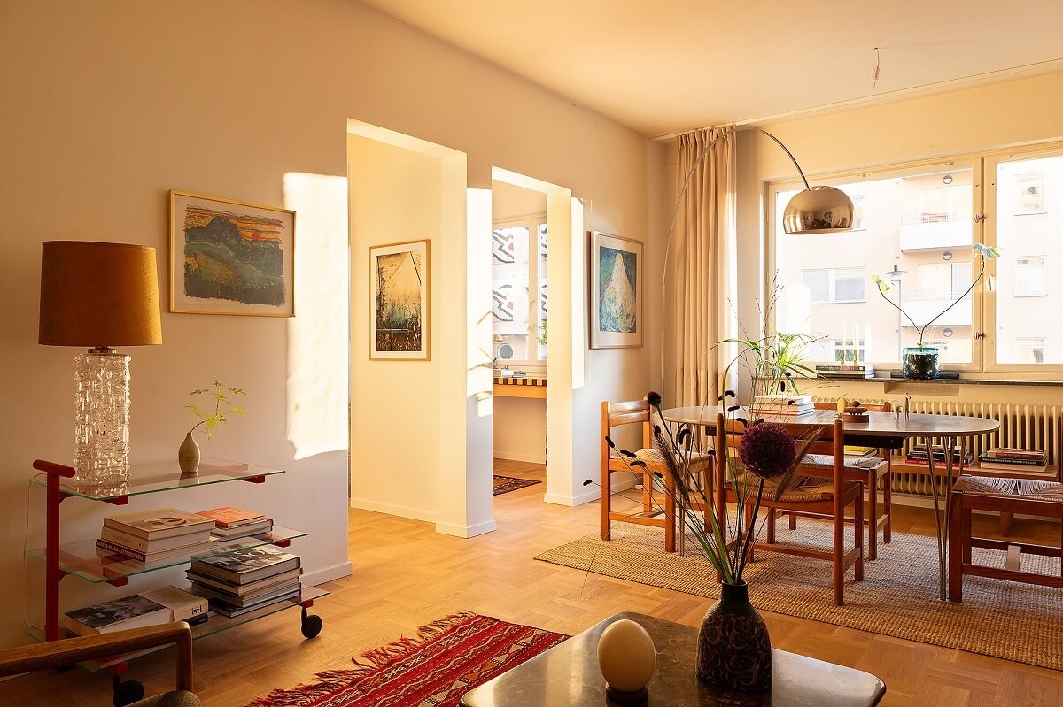 A Stylish Small Loft with Beautiful Natural Light 4 small scandinavian loft natural light