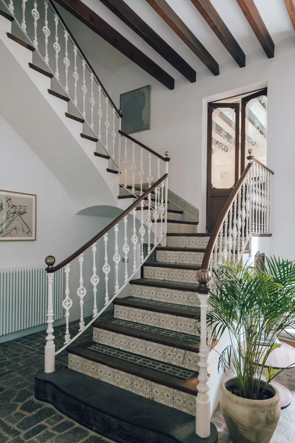 Beautiful Period Features in an Early 20th-Century Majorcan Townhouse 6 staircase townhouse majorca