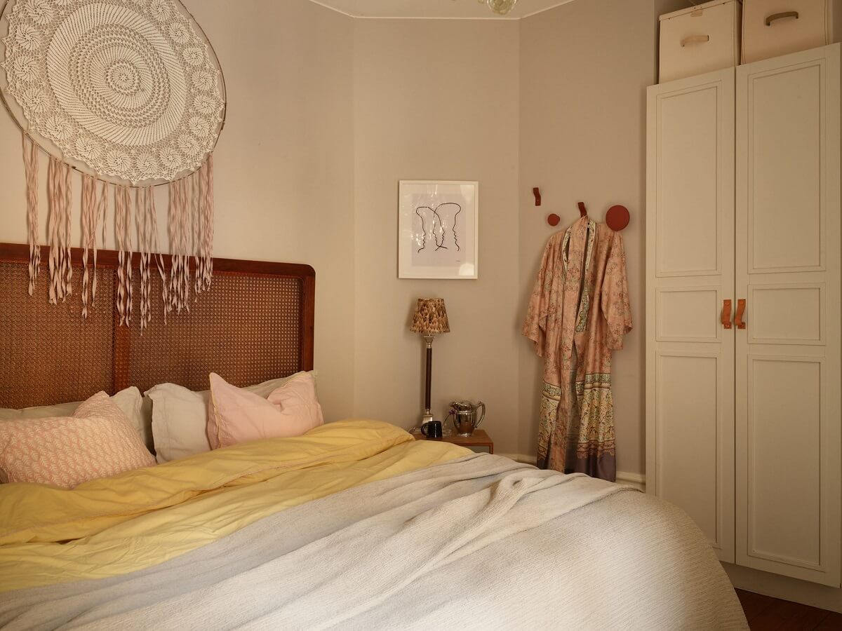 Beautiful Historic Details in a Large and Inviting Family Apartment 23 bedroom rattan headboard