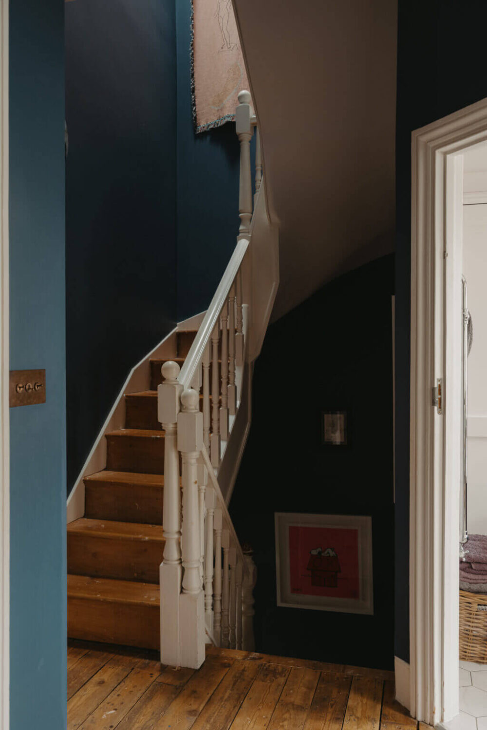 Original Details and a Modern Extension in a London House 29 blue staircase