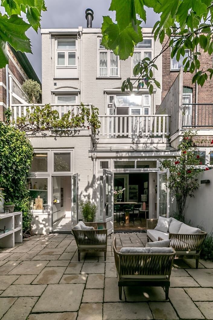 A Beautiful Monumental Villa with Green Color Accents 29 city garden dutch townhouse