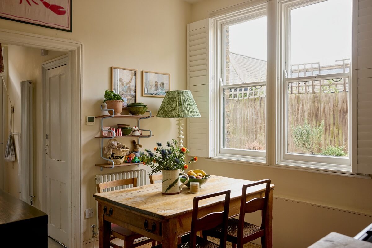 A Beautiful Color Palette in a Victorian London Apartment 8 cottage style kitchen