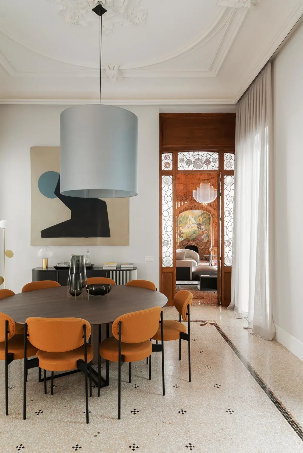 An Eclectic Mix of Modernist Elements and Luxurious Finishes in Barcelona 6 dining room barcelona apartment nordroom