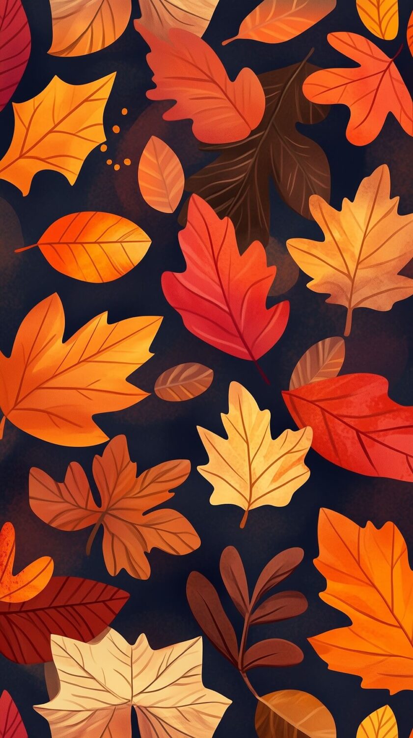 Beautiful (and Fun) Fall Phone Wallpapers to Start the Cozy Season 17 drawing fall leaves wallpaper