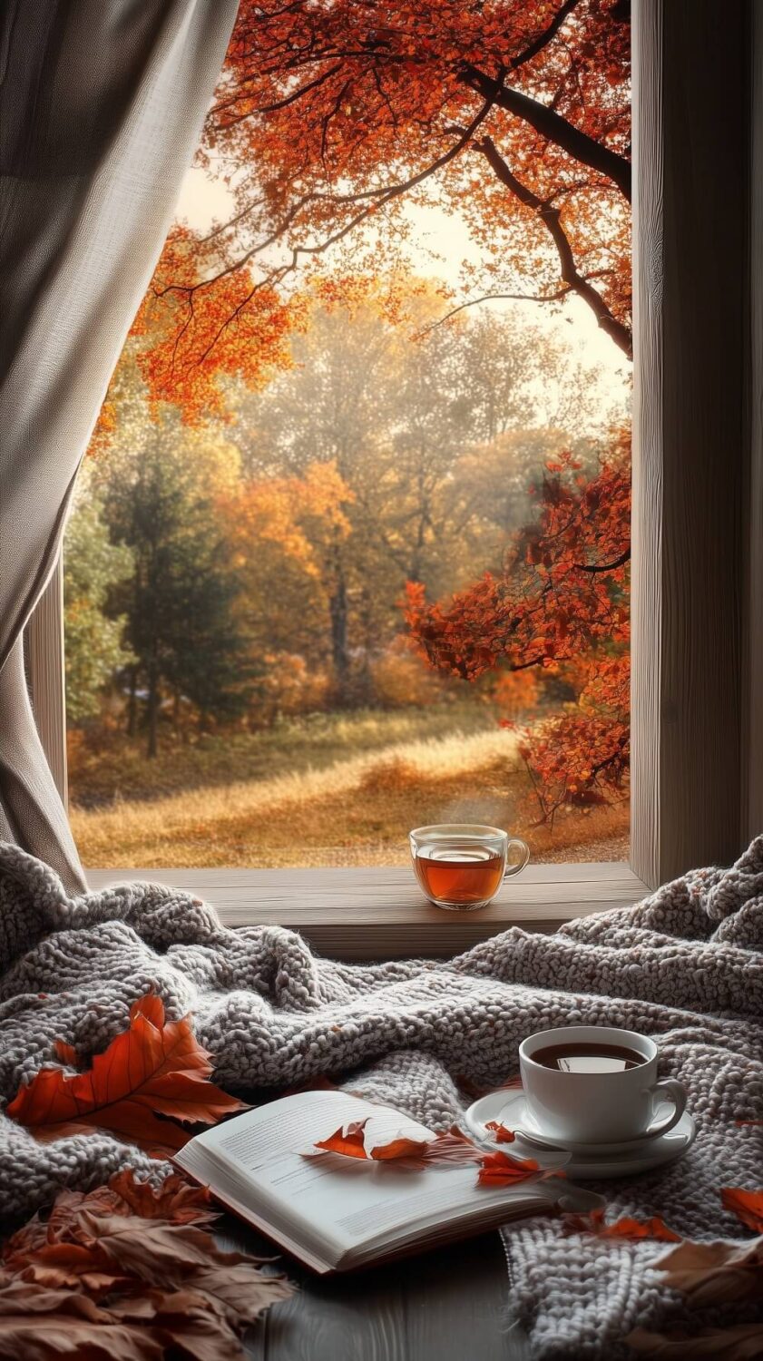 Beautiful (and Fun) Fall Phone Wallpapers to Start the Cozy Season 10 fall reading nook