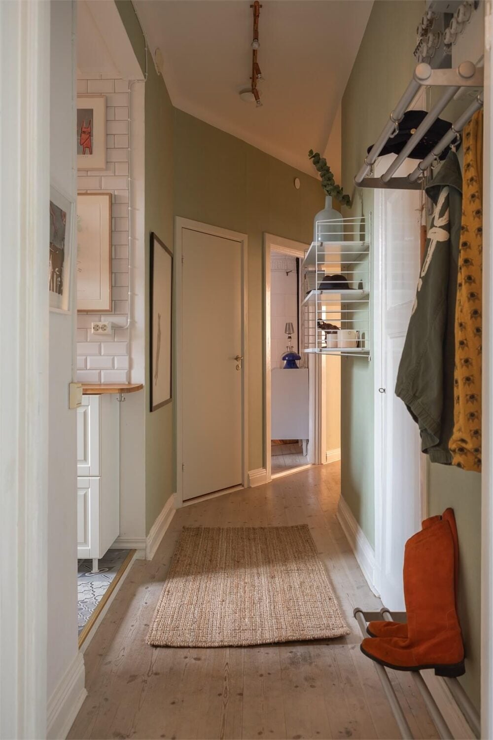 Nature-Inspired Colors in a Charming Stockholm Apartment 18 green halwayl Nature-Inspired Colors in a Charming Stockholm Apartment