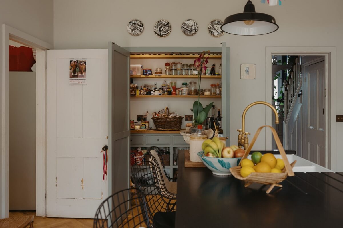 Original Details and a Modern Extension in a London House 12 kitchen pantry