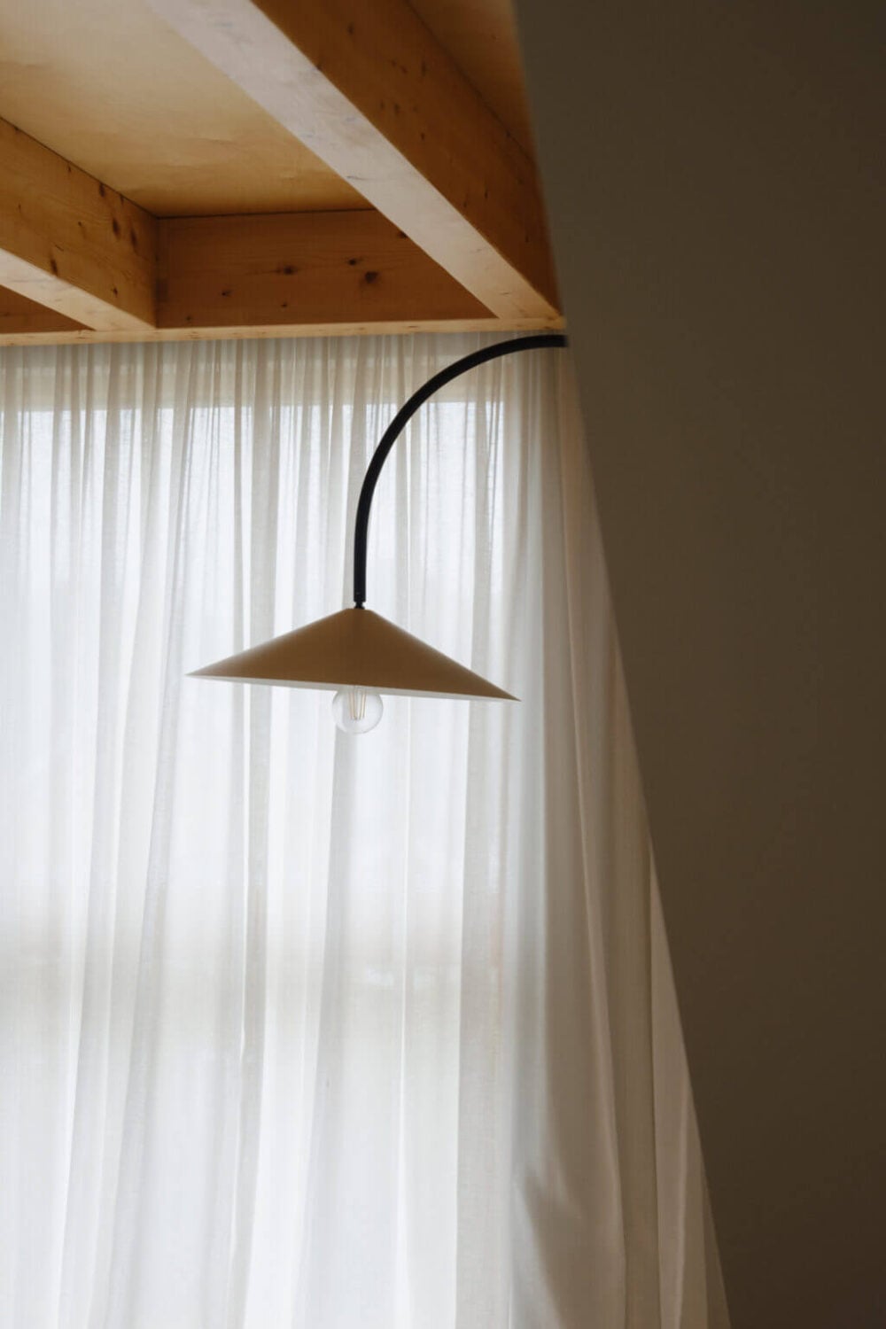 Nature-Inspired Colors in an Extended East London Home 23 lamp and wooden ceiling