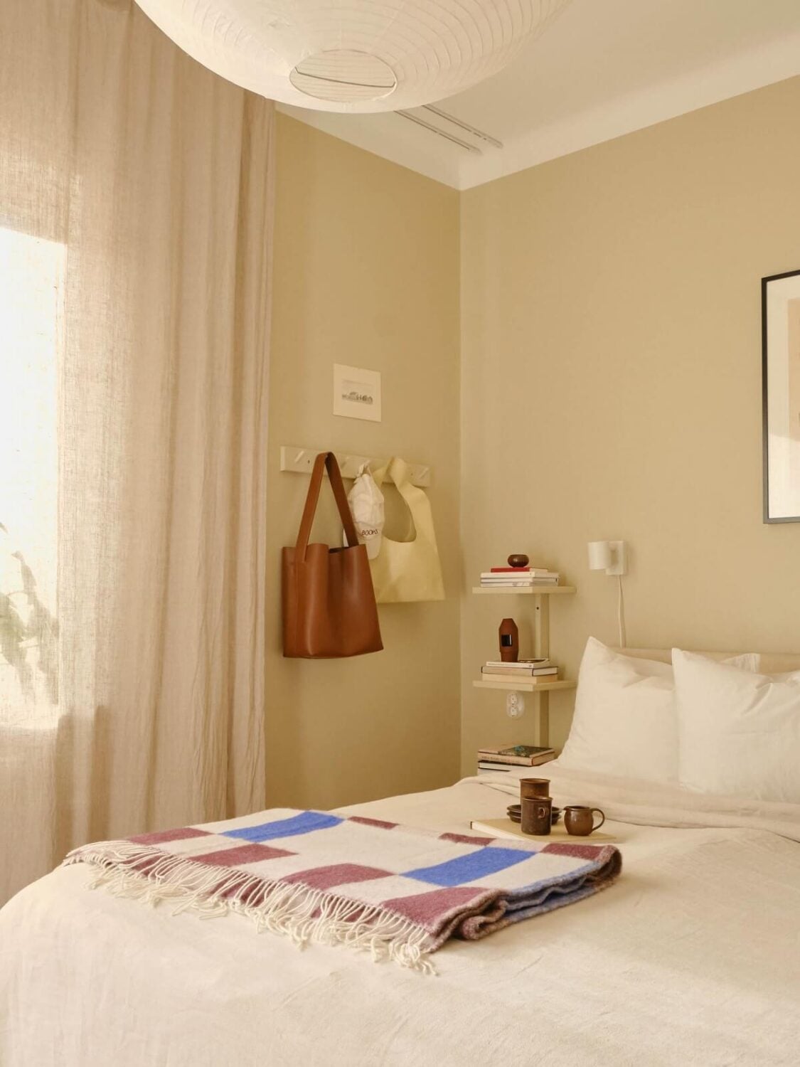 A Beautiful Calm and Natural Apartment with a Green Kitchen 18 light serene bedroom