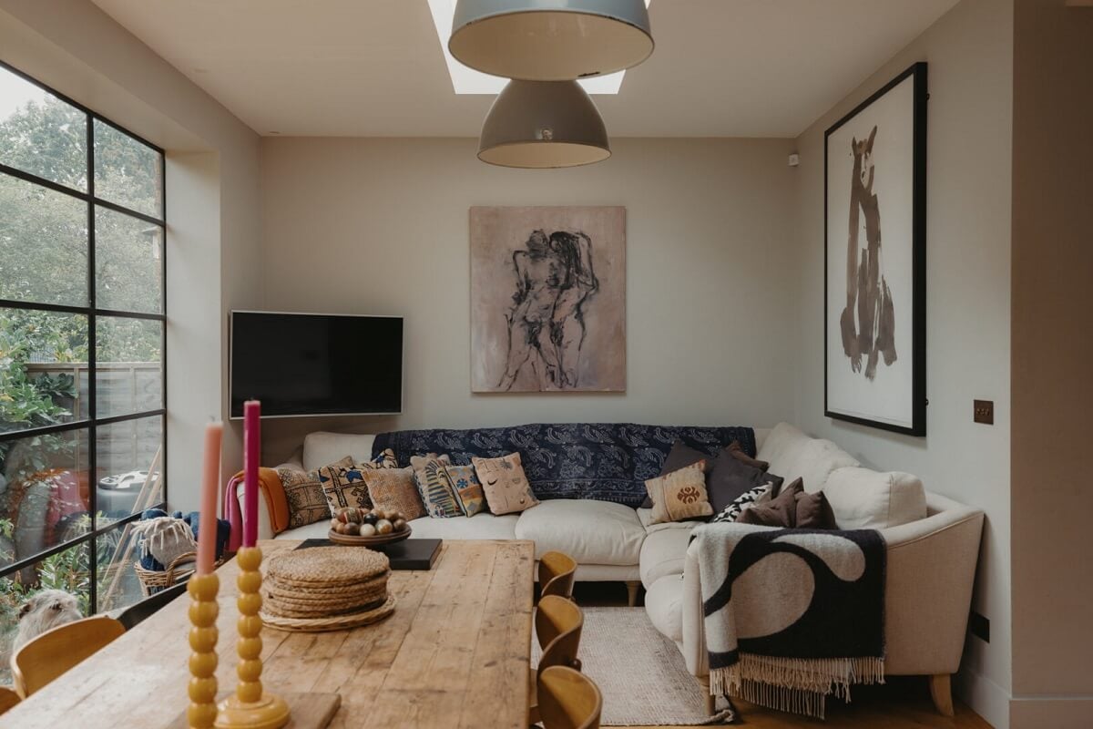 Original Details and a Modern Extension in a London House 14 open plan kitchen living area
