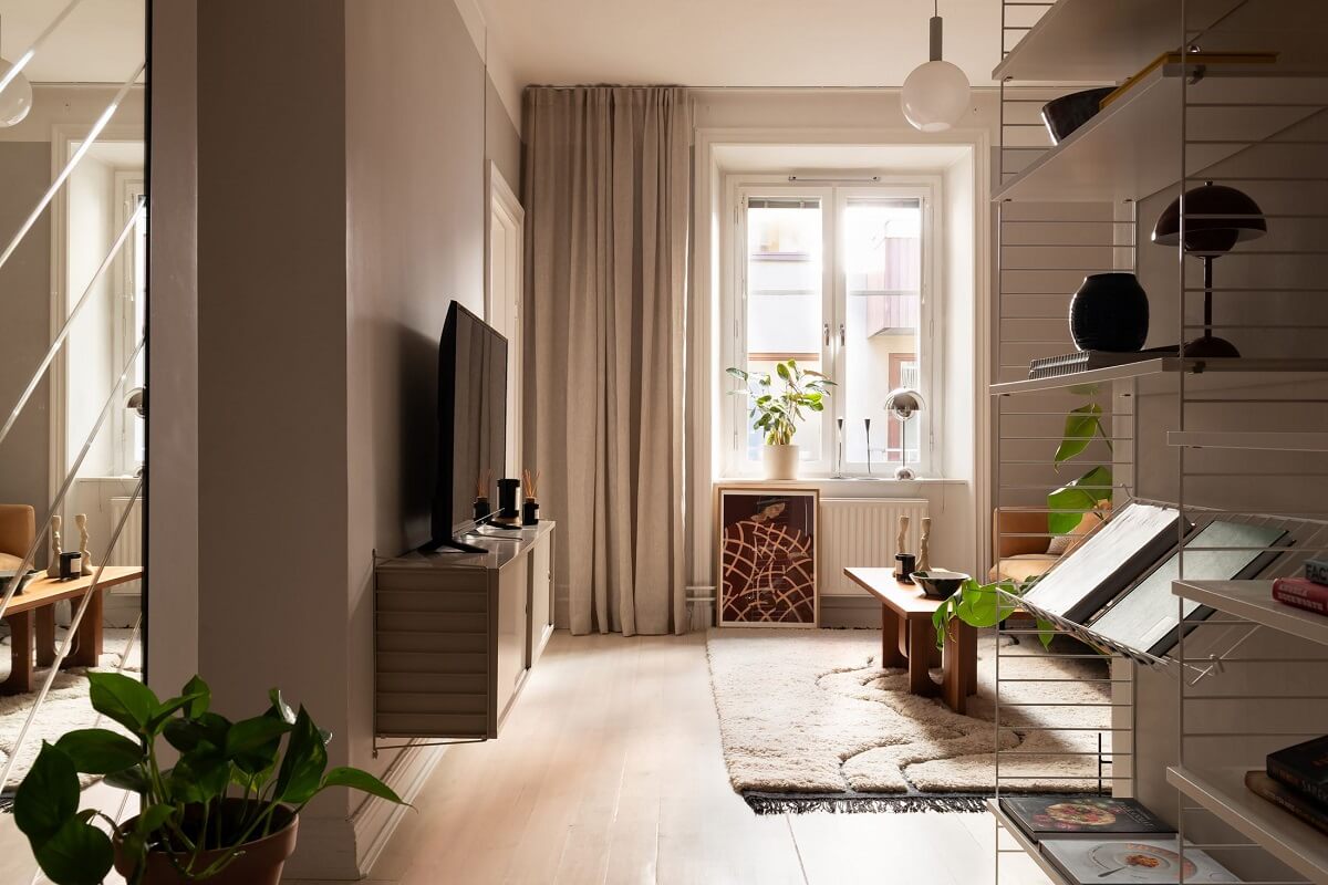 Sober Colors in a Small Renovated Stockholm Apartment 7 open scandi living room
