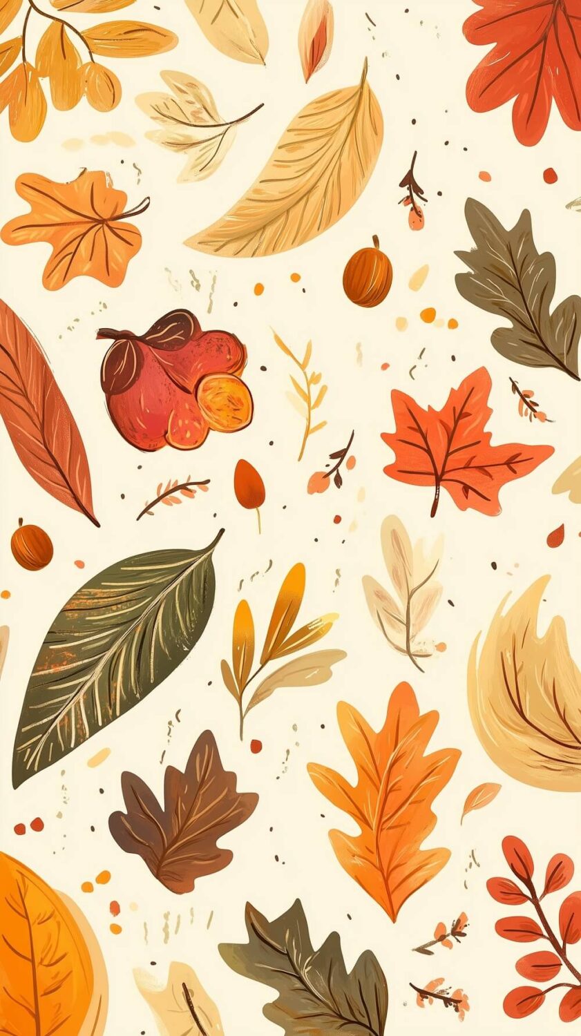 Beautiful (and Fun) Fall Phone Wallpapers to Start the Cozy Season 14 phone wallpaper fall illustration nordroom