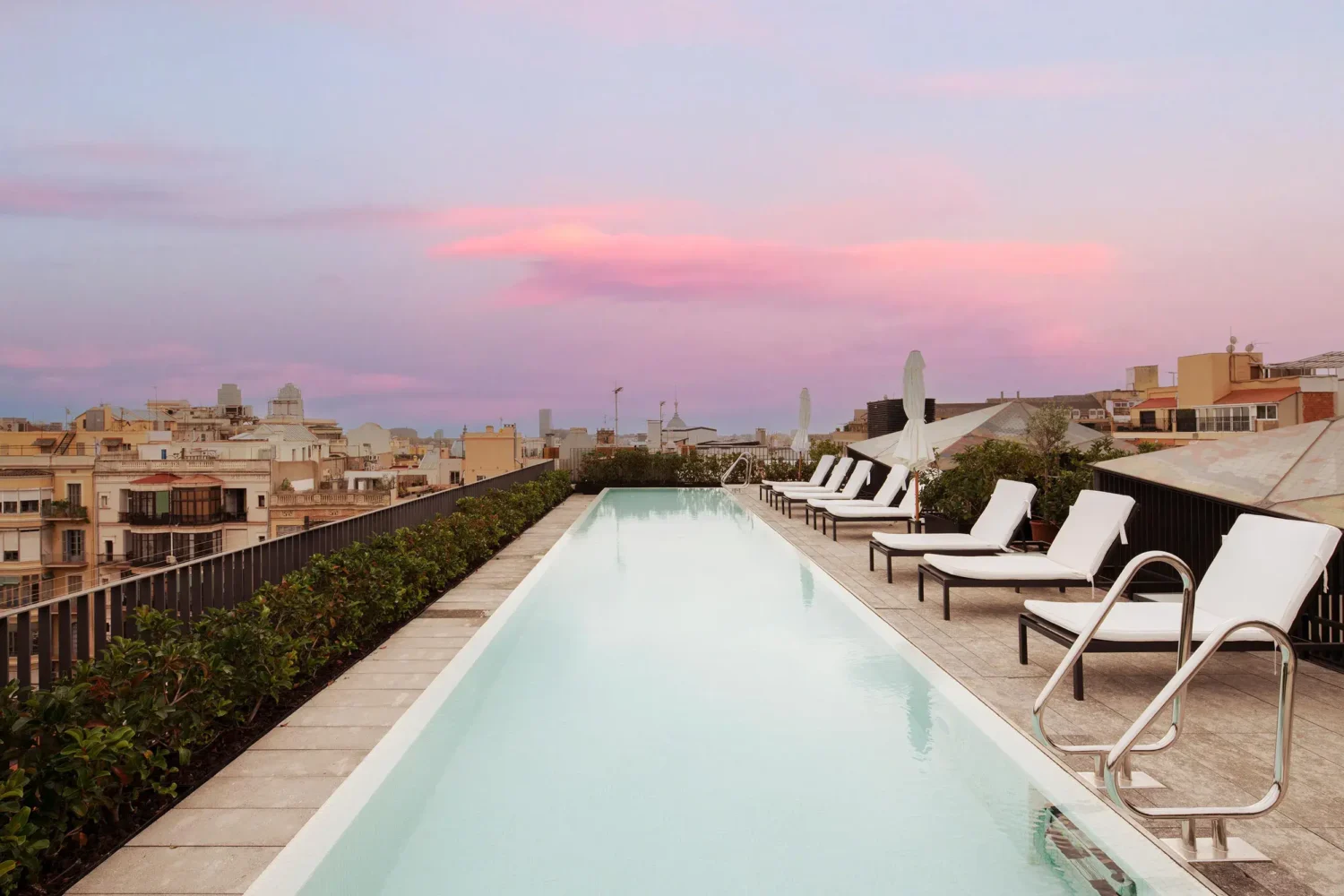 An Eclectic Mix of Modernist Elements and Luxurious Finishes in Barcelona 15 rooftop swimming pool