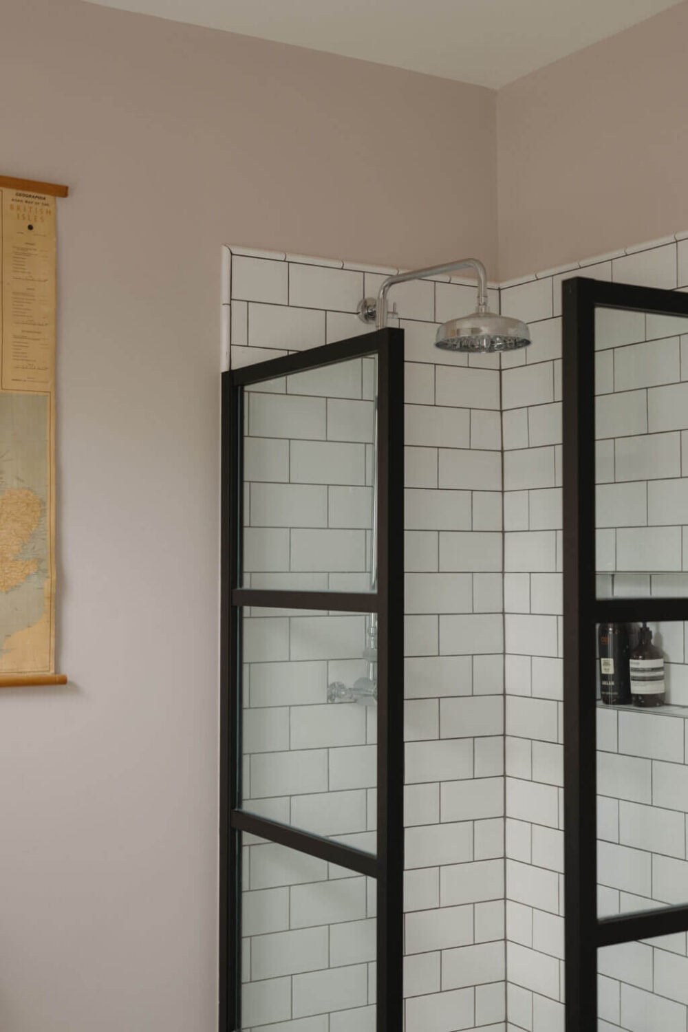 Original Details and a Modern Extension in a London House 28 shower white subway tiles