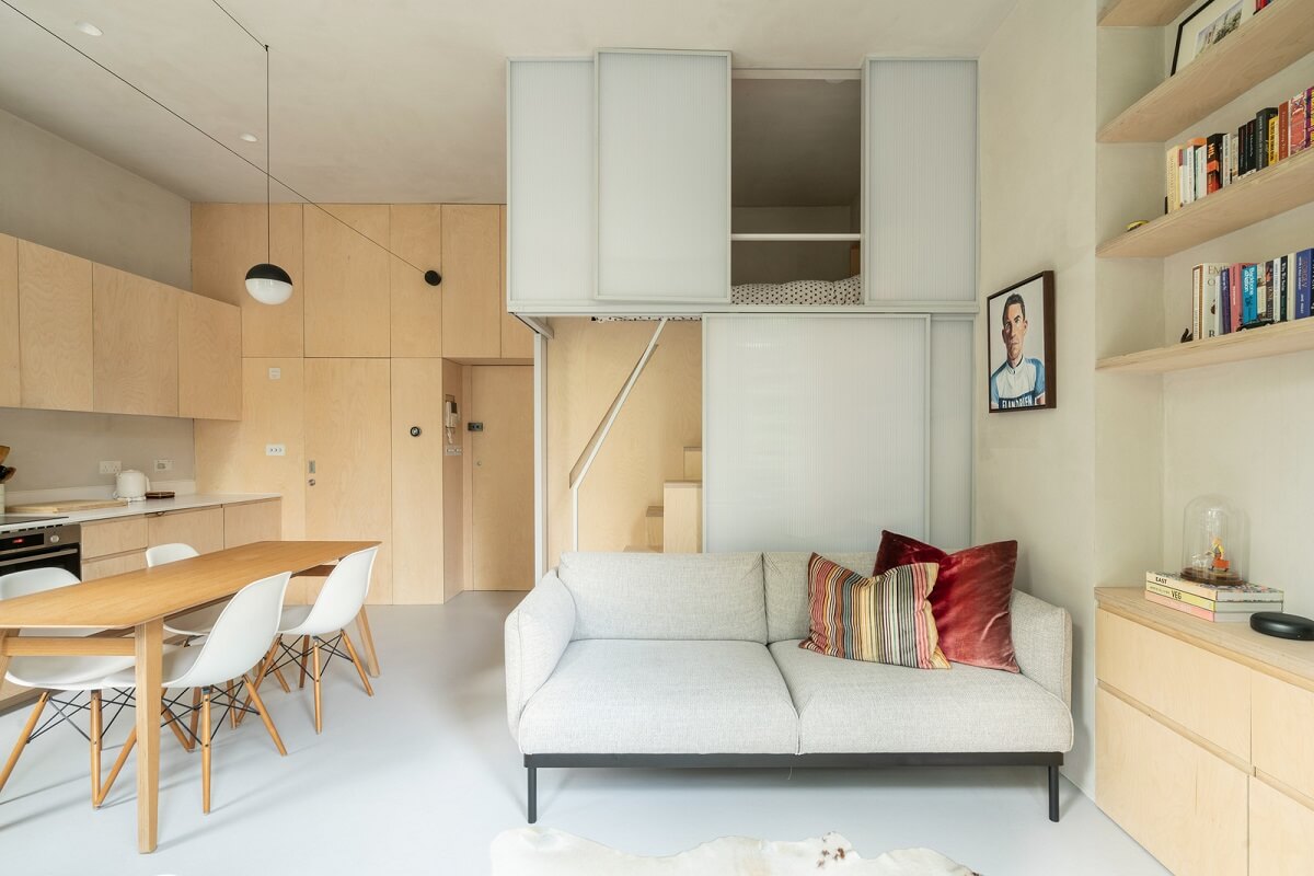 An Award-Winning Shoji-Inspired Loft Apartment in London 5 small loft london