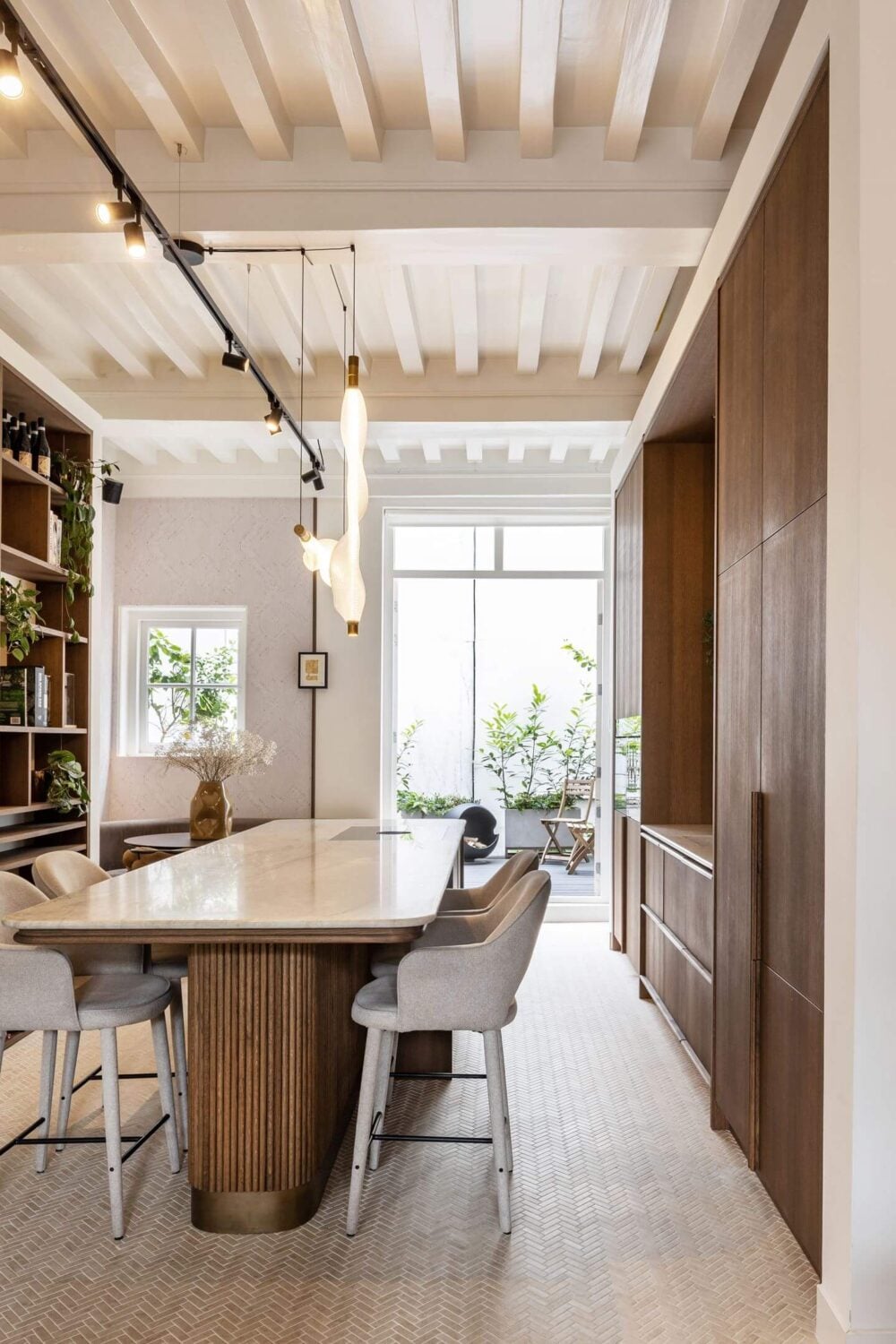 Hotel-Style Interiors in an Amsterdam Canal House 6 stylish wooden kitchen