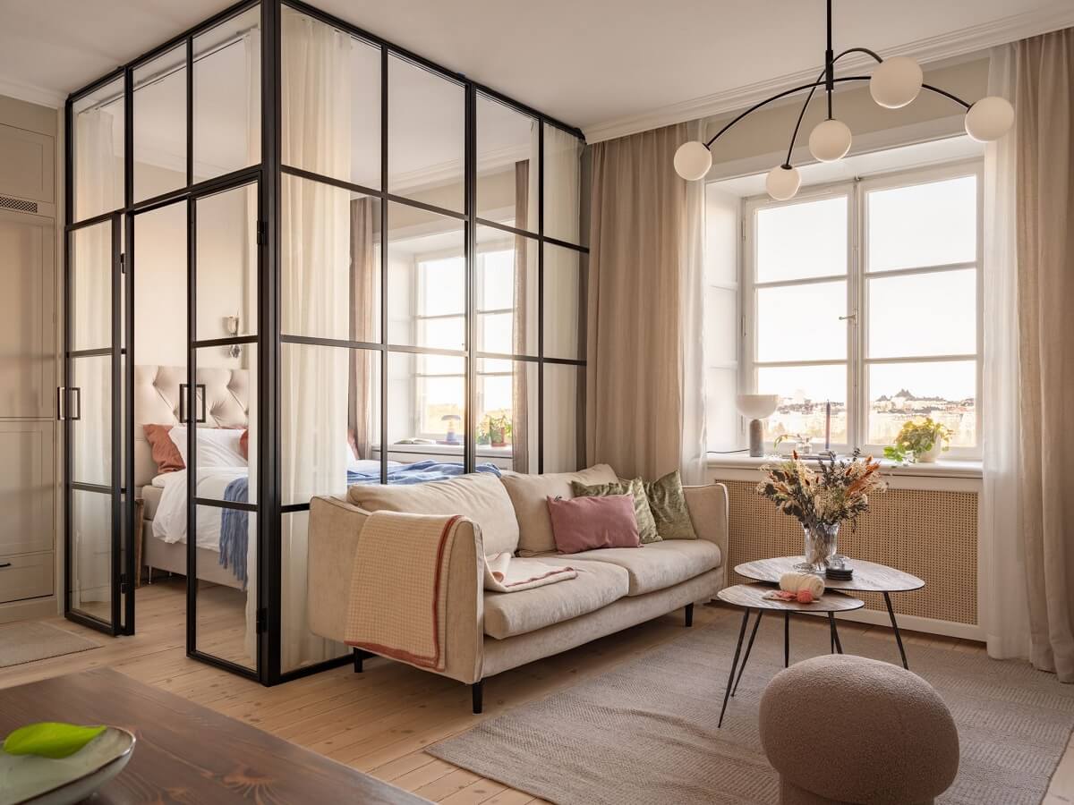 A Small and Serene Apartment with an Industrial Glass Bedroom 2 MEDF028D04E049E4DFBAC3EC1B9A883CD03 20241108090848 w2200 q80 A Small and Serene Apartment with an Industrial Glass Bedroom