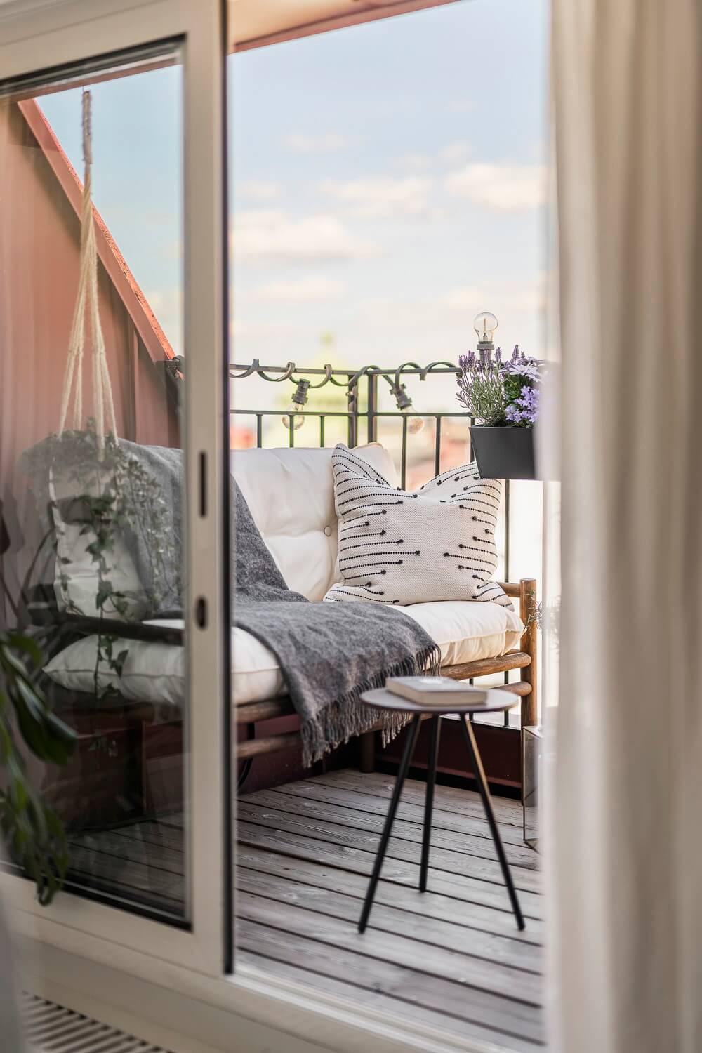 A Swedish Attic Apartment with a Lovely Balcony Overlooking the City 13 attic apartment balcony