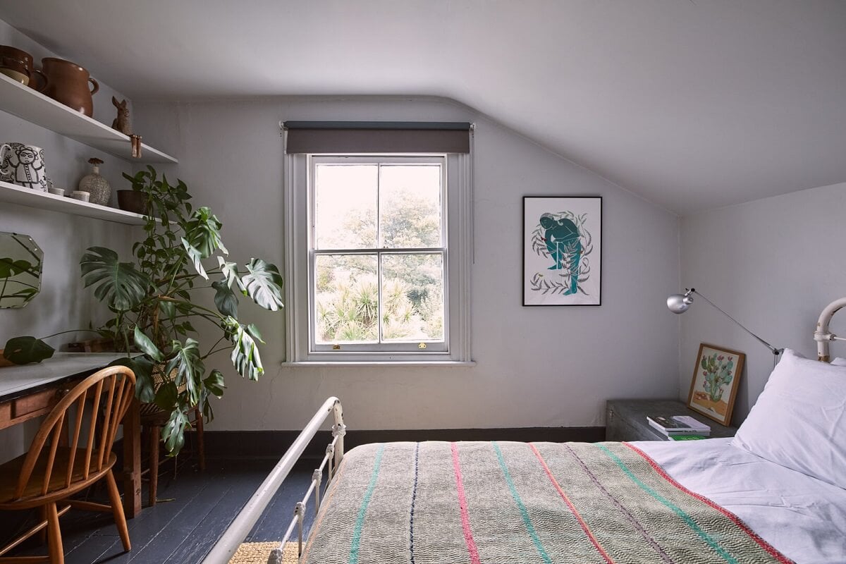A Grand Victorian House with Many Period Features and a Lush Garden 30 attic bedroom dark wooden floor