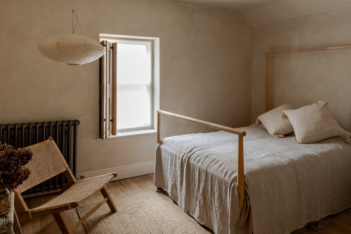 Limewash Walls and Restored Period Features in a Calm English Home 16 bedroom limewash walls ikea bed