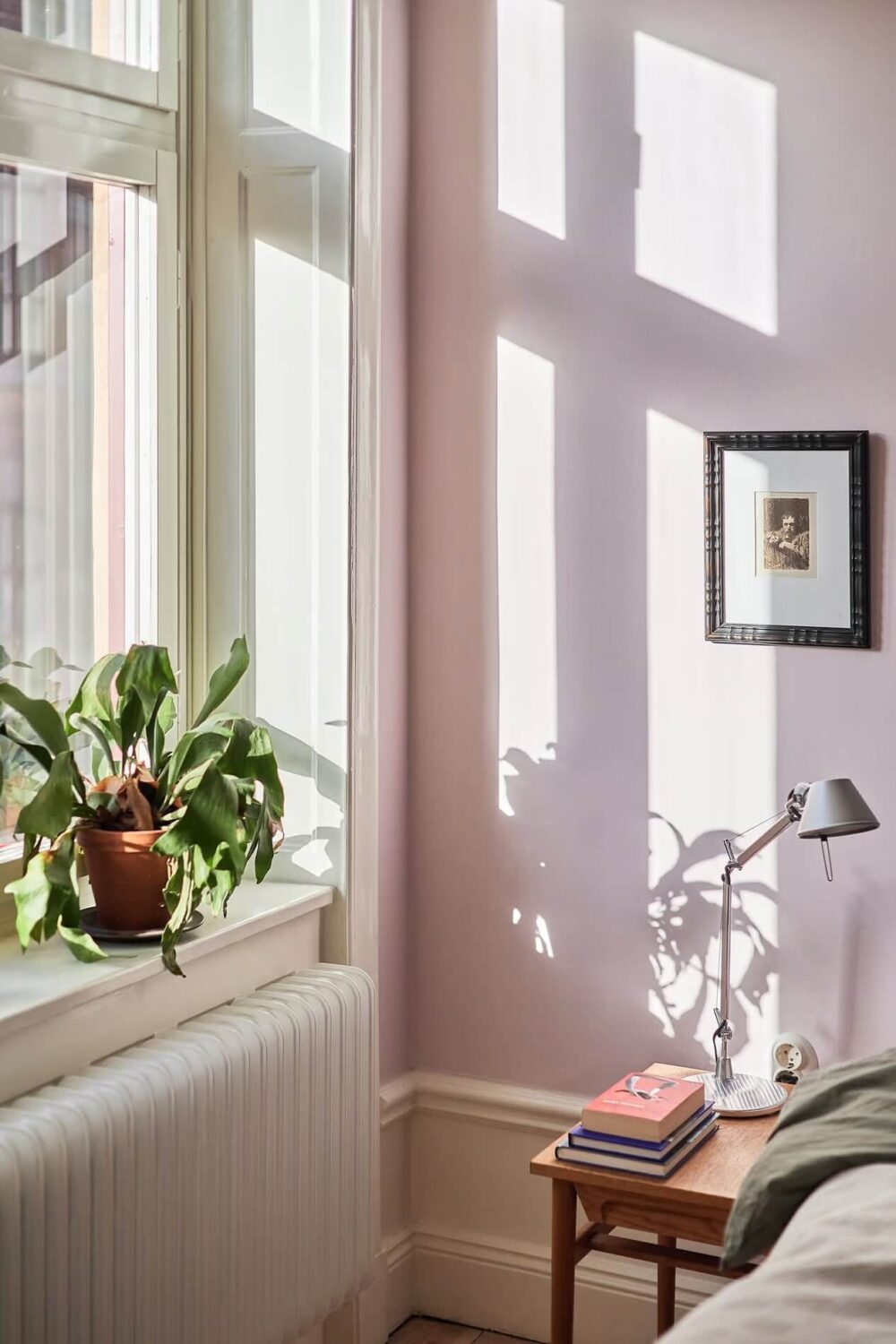 A Light Swedish Apartment with a Yellow Kitchen 12 bedroom nightstand