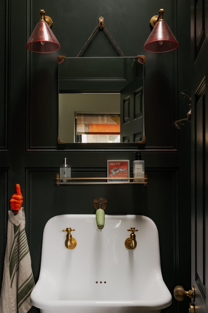 Eclectic Interiors in a Historic Bristol Apartment 12 black powder room