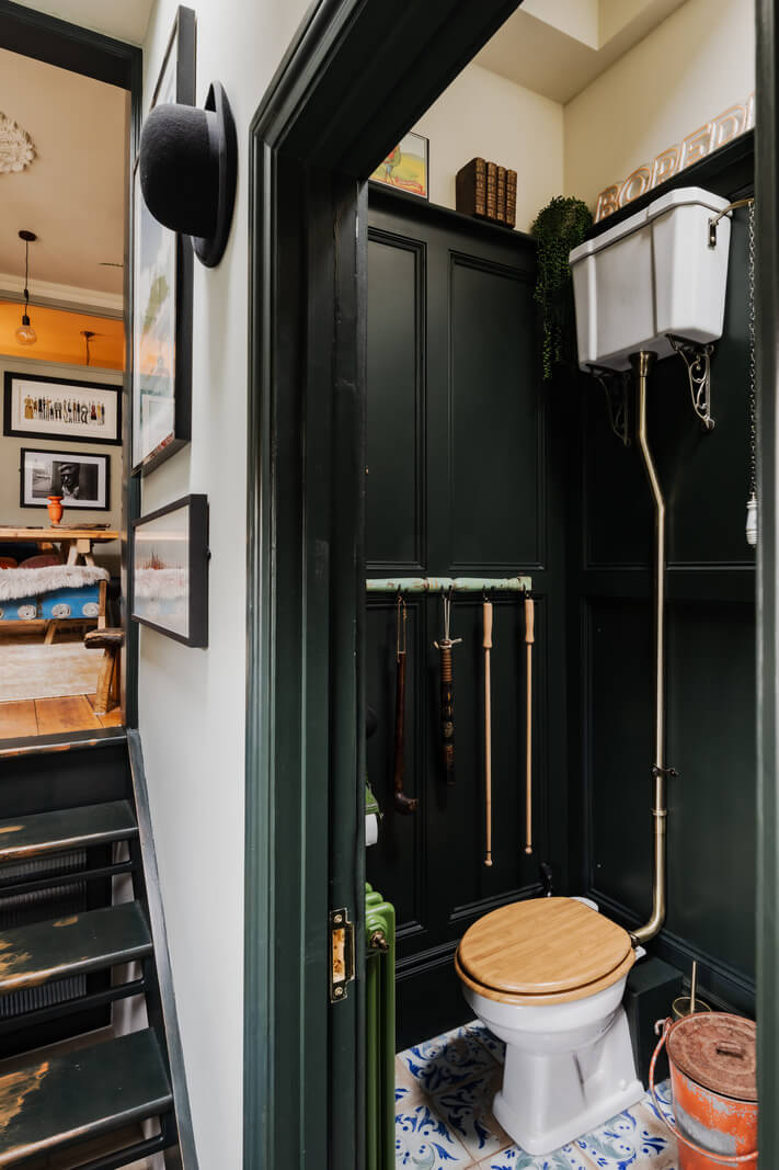 Eclectic Interiors in a Historic Bristol Apartment 13 black toilet
