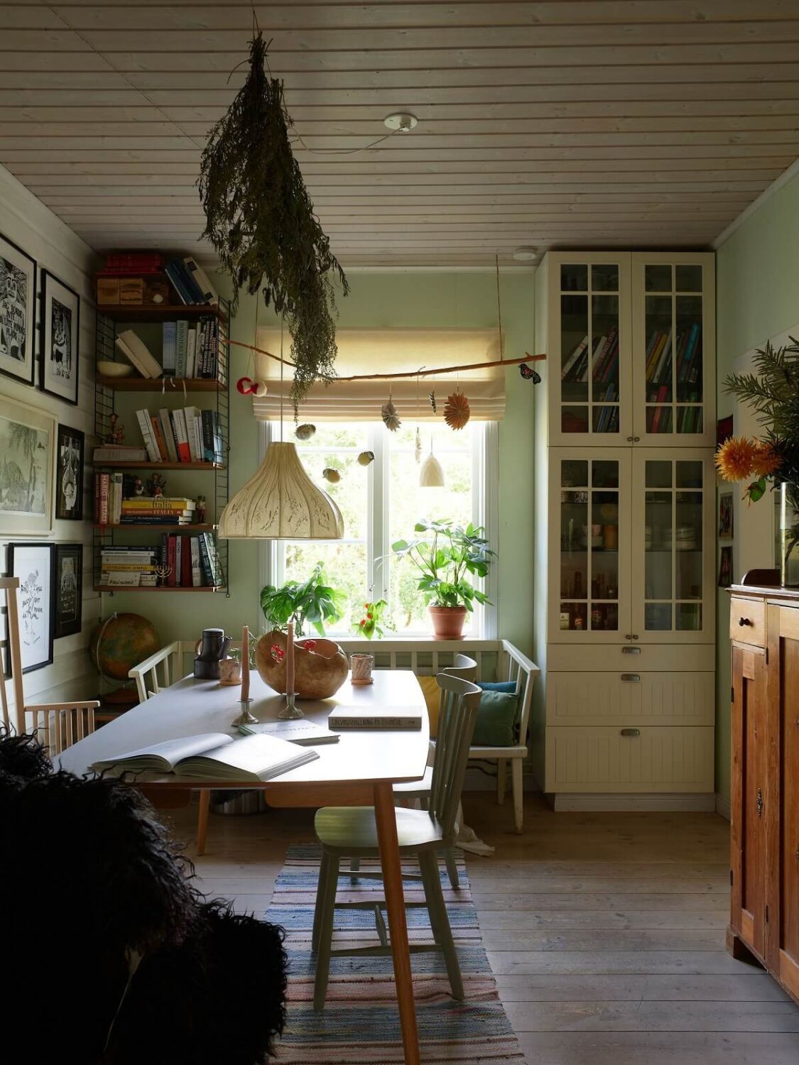 Best of 2025: Dining Rooms 5 dining room and home office with bookshelves and art