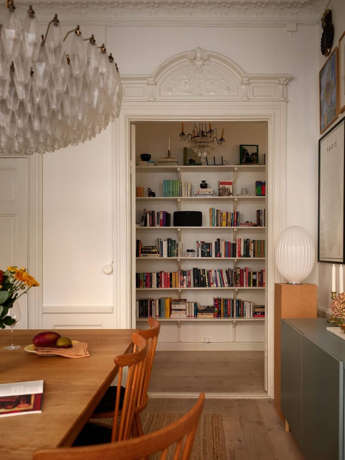 A Light Corner Apartment with 1890s Period Features 4 dining room with open doorway to hall