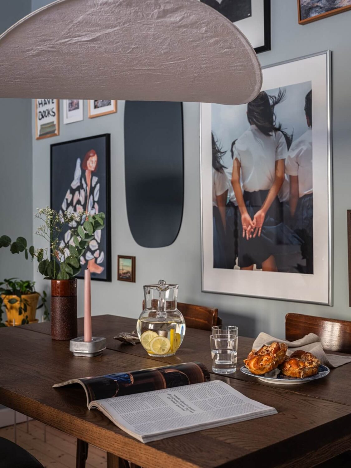 A 1930s Apartment with Gray Rooms and Period Features 5 dining table detail