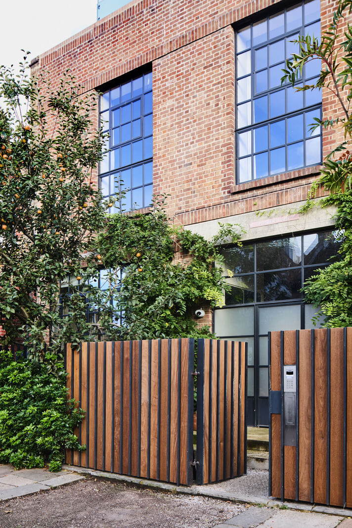 A Grand Industrial Warehouse Conversion in London 40 entrance gate