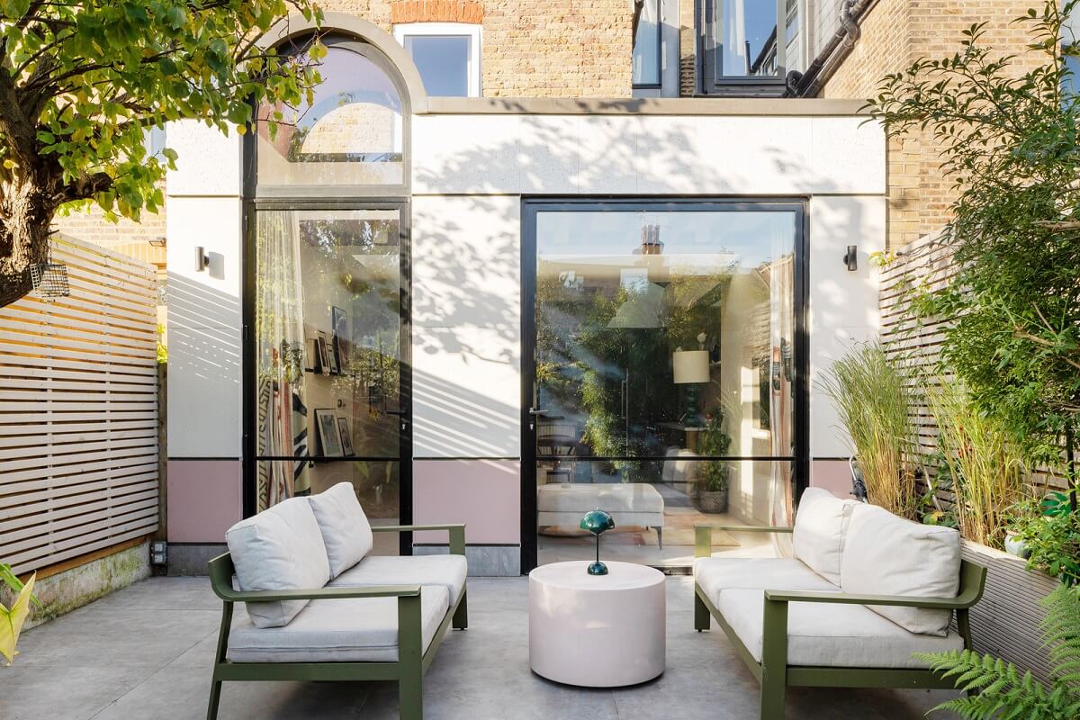 A Colorful Edwardian Family Home in London 24 garden terrace with A Colorful Edwardian Family Home in London