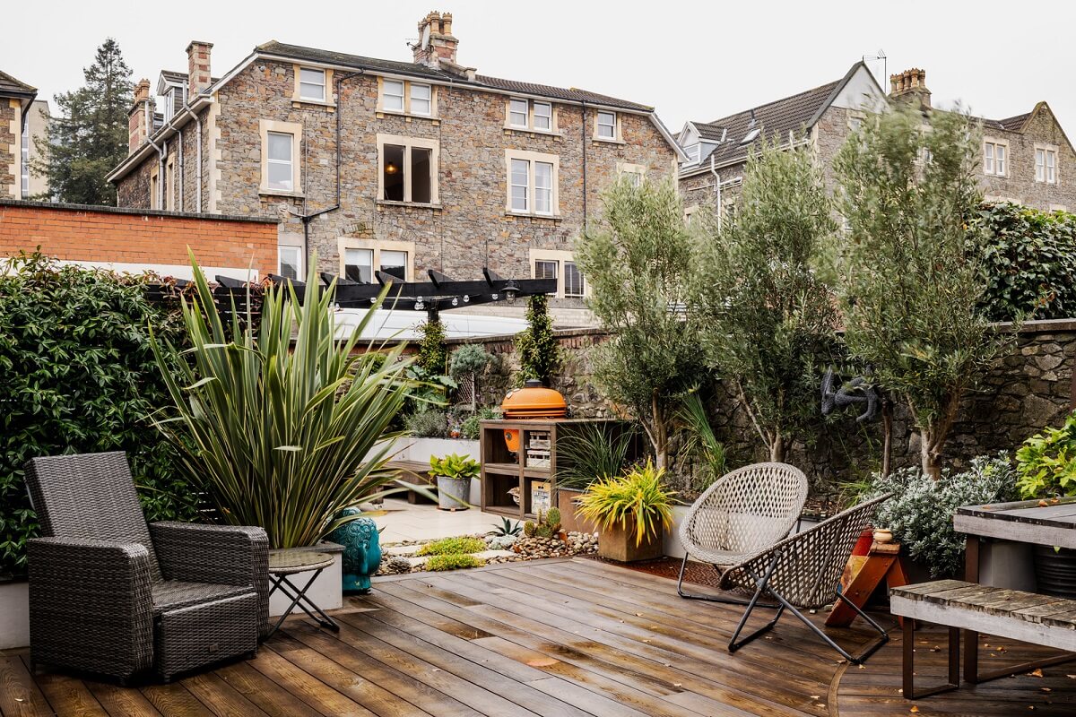 Eclectic Interiors in a Historic Bristol Apartment 24 garden with wooden deck