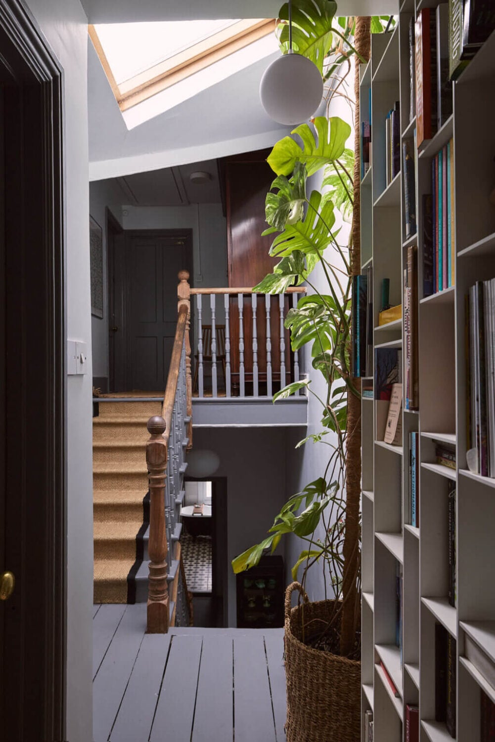 A Grand Victorian House with Many Period Features and a Lush Garden 29 hallway gray wooden floorboards