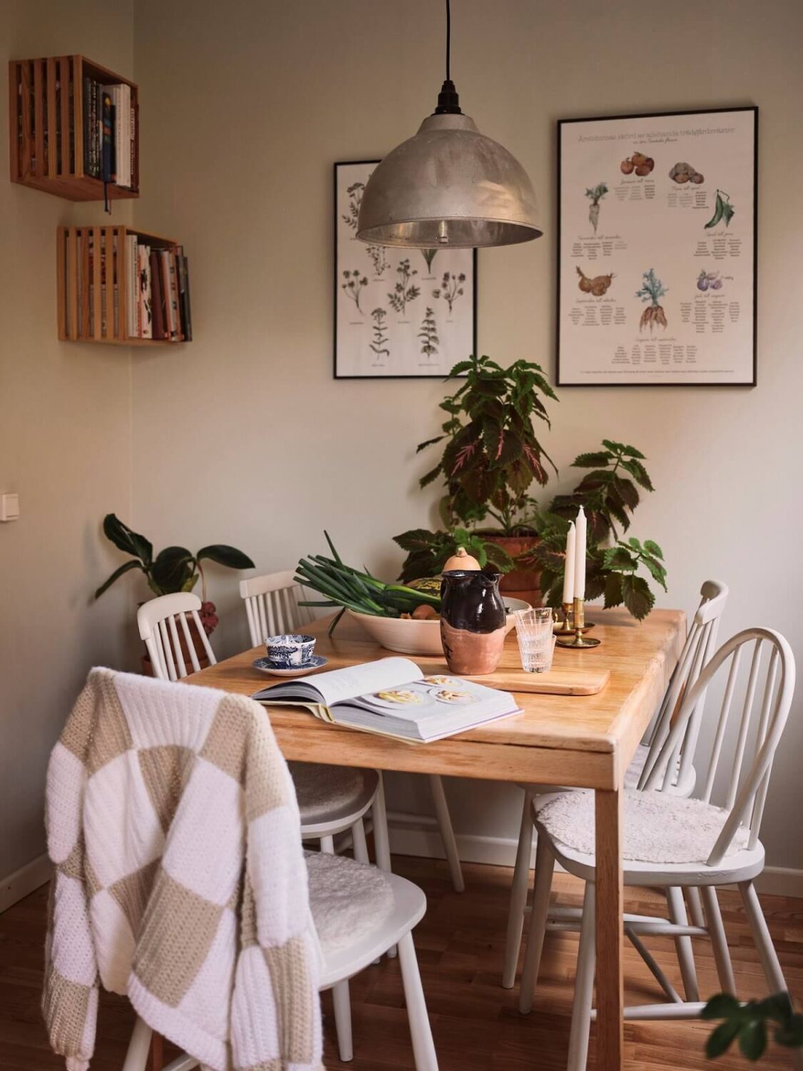 A Small Swedish Apartment with a Social and Semi-Open Floorplan 18 kitchen dining table