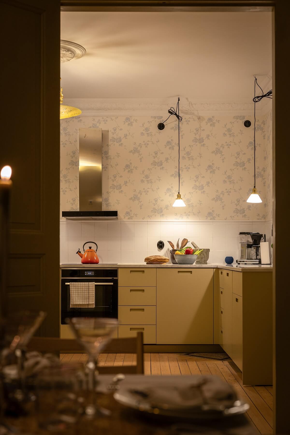 kitchen evening light