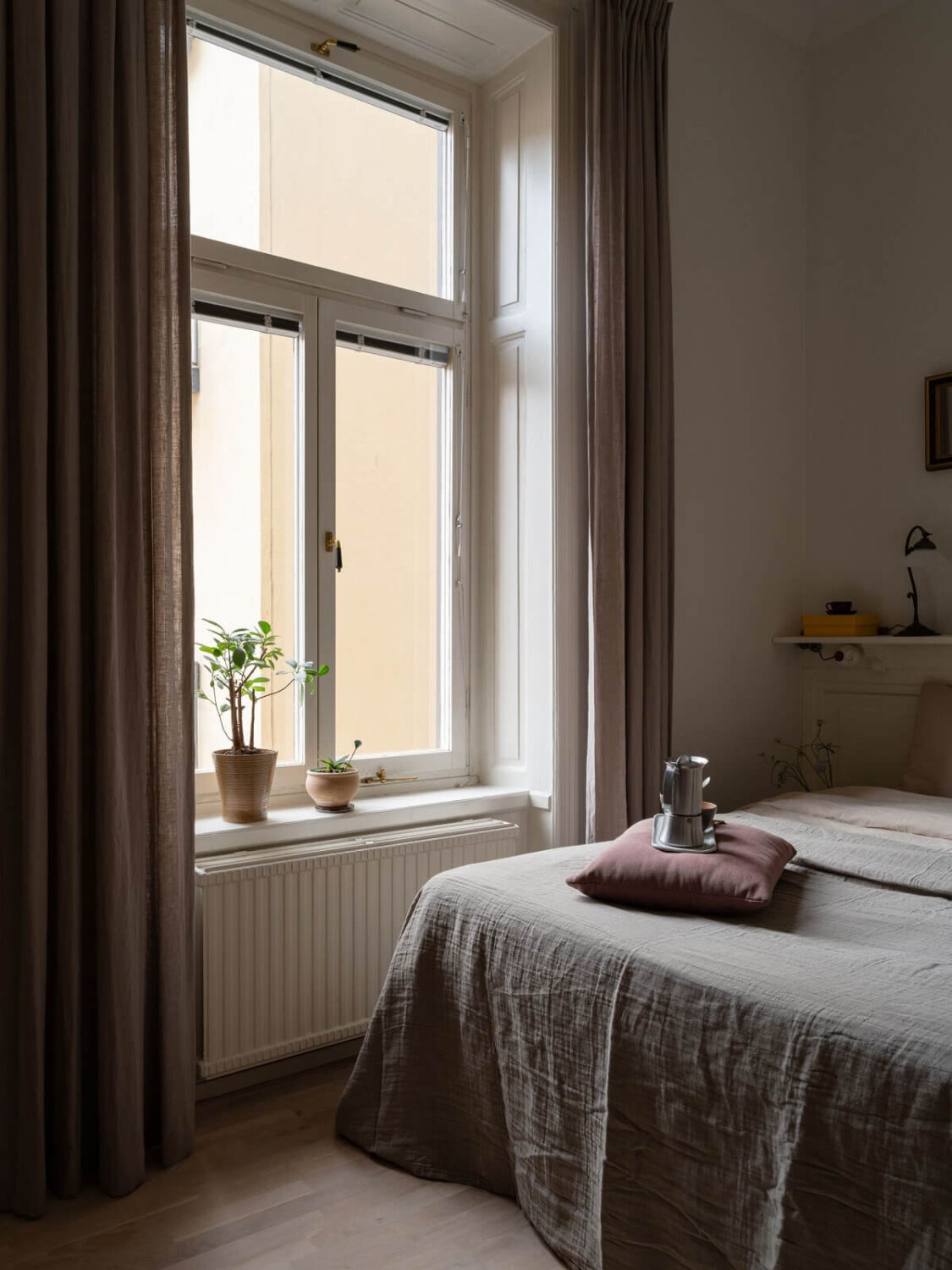 A Swedish Maisonette with Period Features and Modern Solutions 12 muted bedroom