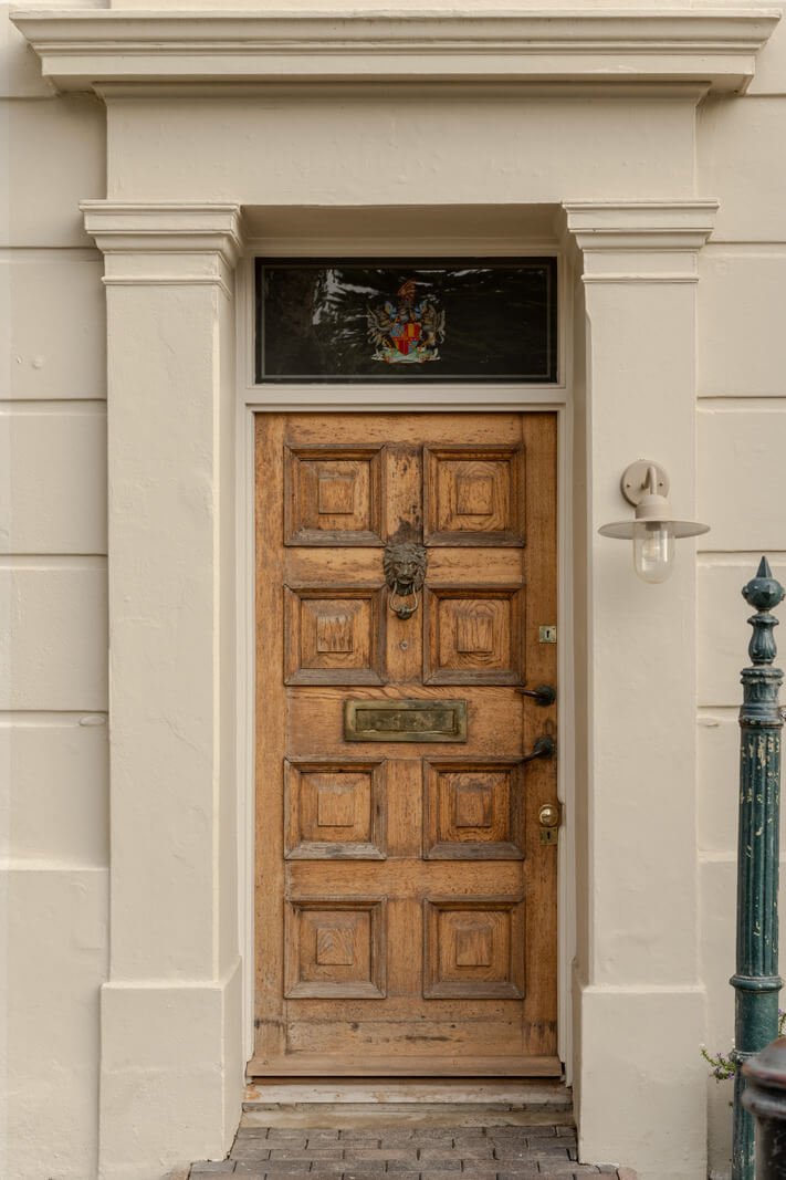 Limewash Walls and Restored Period Features in a Calm English Home 22 rustic wooden front door Limewash Walls and Restored Period Features in a Calm English Home