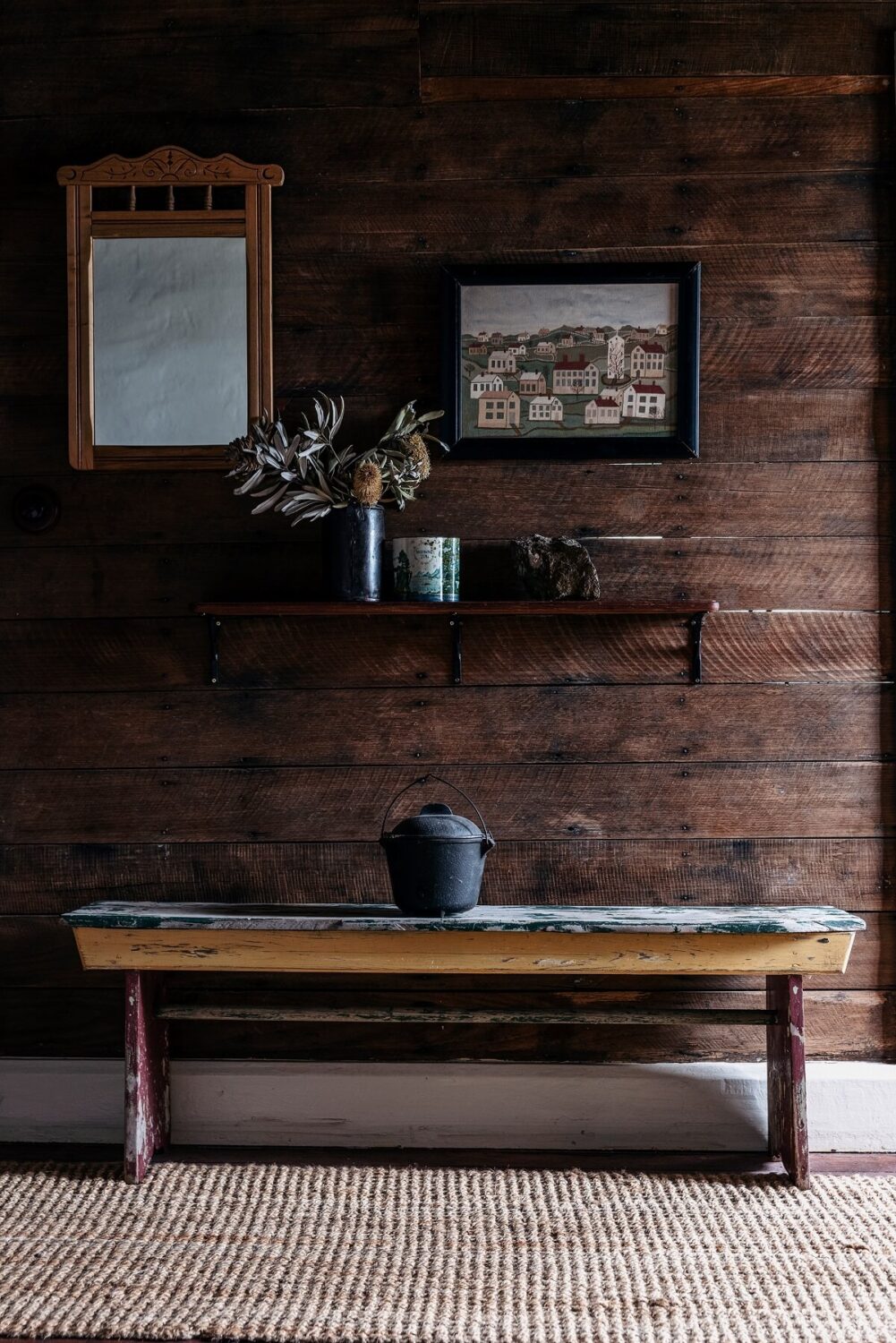 A Cozy Rustic Shipbuilder's Cottage in Northern Tasmania 3 rustic wooden hall