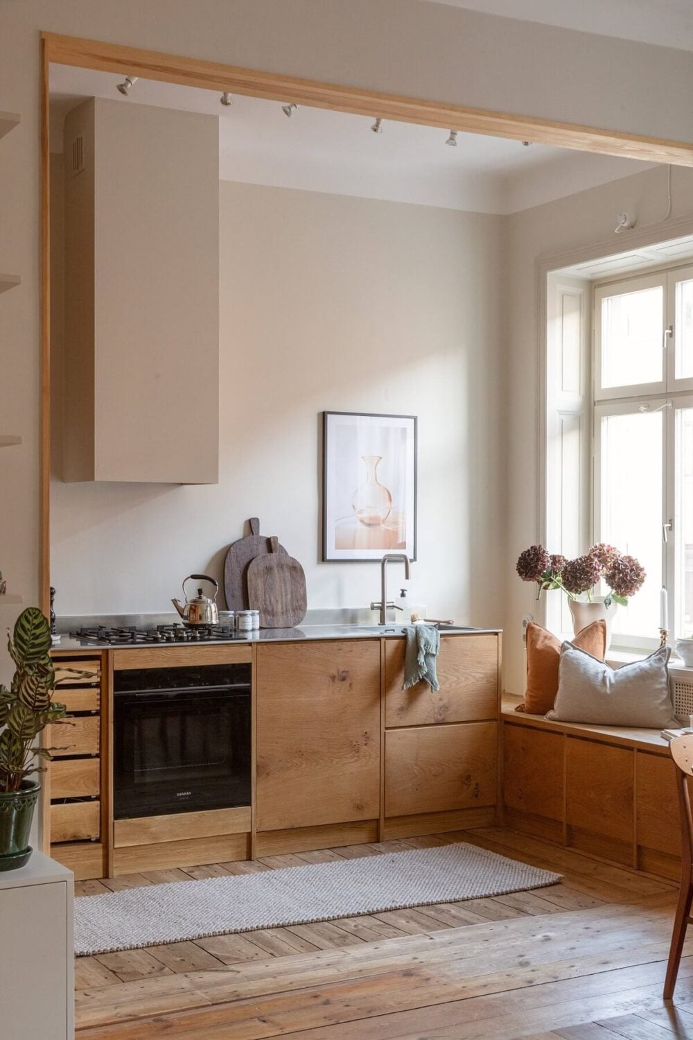 Best of 2025: Kitchens 88 scandi wooden kitchen with window seat nordroom