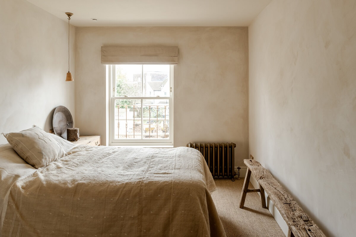 Serene Spaces with Limewash Walls in an English Victorian Home 22 serene bedroom limewash walls