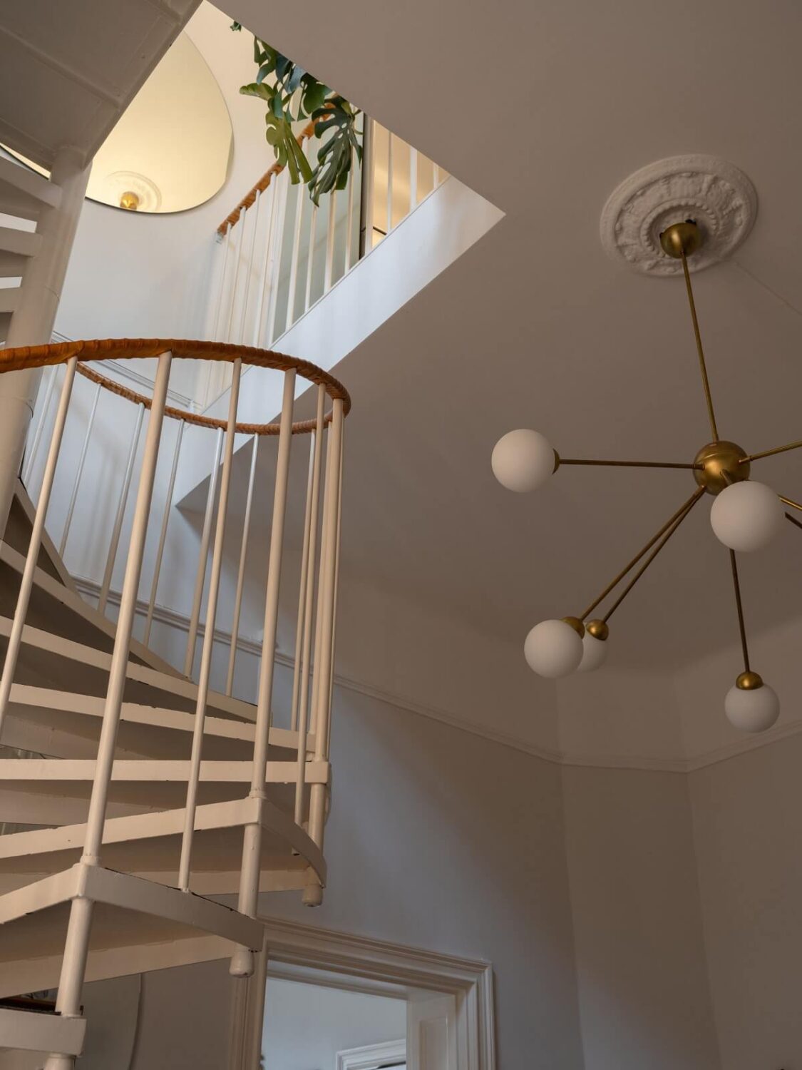 A Swedish Maisonette with Period Features and Modern Solutions 10 spiral staircase