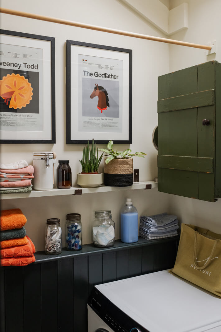 Eclectic Interiors in a Historic Bristol Apartment 10 utility room black woodwork