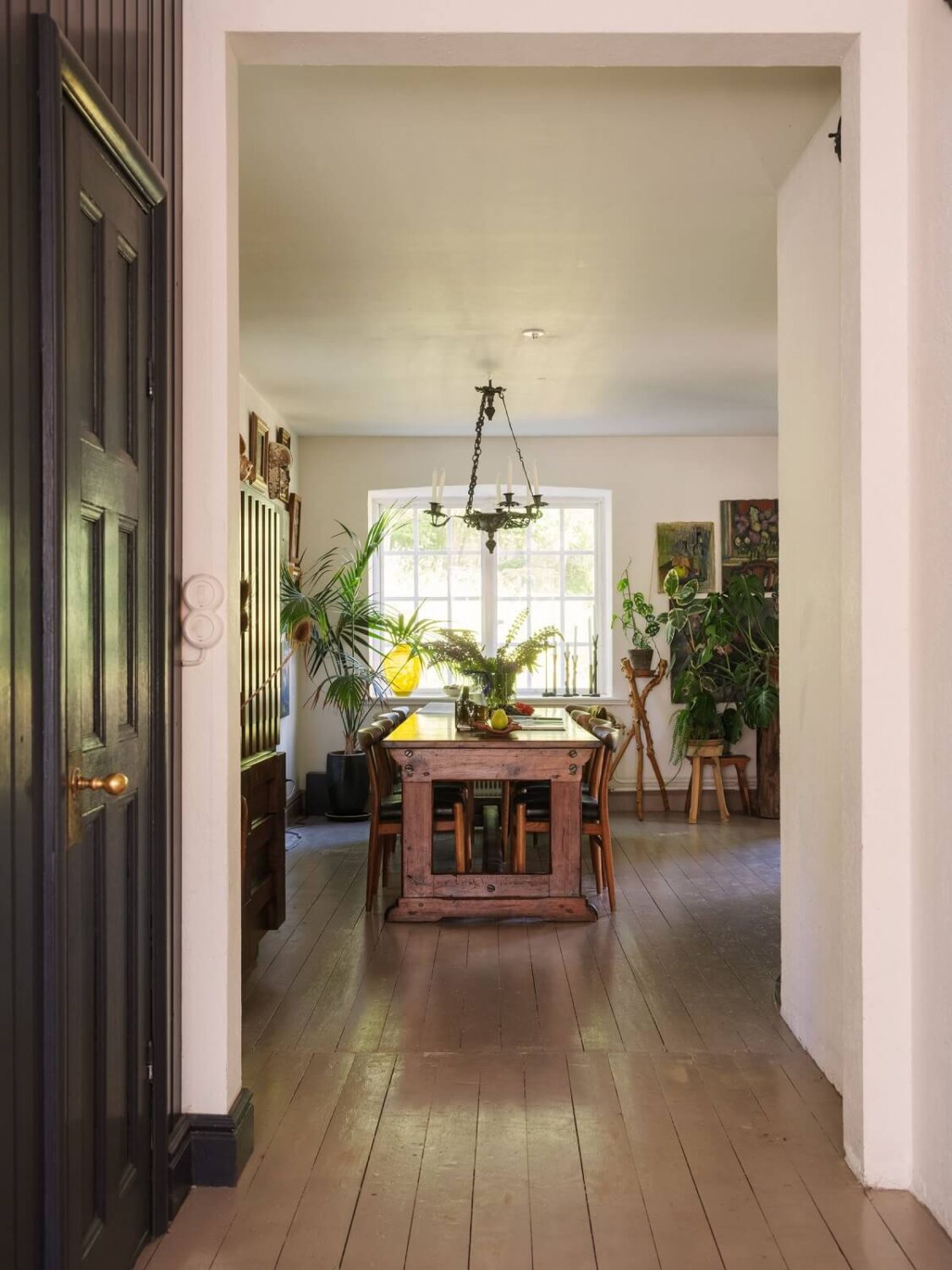 A Bohemian-Style House on the Estate of a Swedish Castle 4 view into dining room
